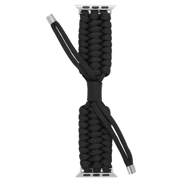 Paracord Watch Band Justerbar Vevd Rem for Apple Watch series 7/8 45mm Paracord Armbånd Nylon Flettet Watch Band