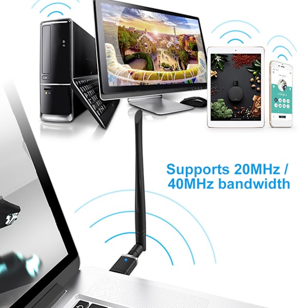EDUP EP AC1686 GB Langaton verkkokortti Dual Band 2.4g 5.8G USB WIFI-sovitin 1300Mbps