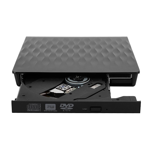 USB 3.0 Brännare Extern optisk enhet DVD-skrivare Stationär bärbar dator Tillbehör Typ C Svart(Svart )