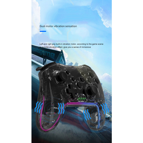 Switch-kontroller, Switch Pro-kontroller (för Switch/switch Lite/switch Oled), Rgb Tone Light Switch Controller Pro (med joystick)
