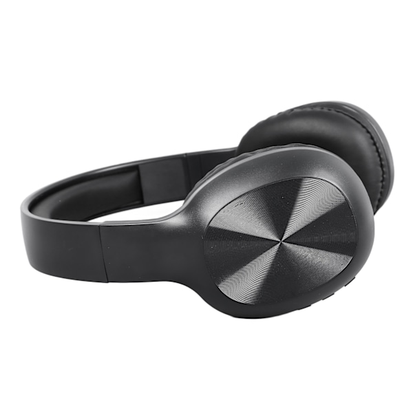 Bluetooth-hodetelefoner med støyreduksjon, kraftig bass, justerbar, trådløs over-ear-headset for telefon, datamaskin, svart