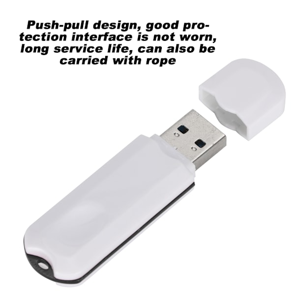 Mini USB3.0 U Disk Højhastigheds bærbar U Disk Memory Stick (16G Hvid Sort)