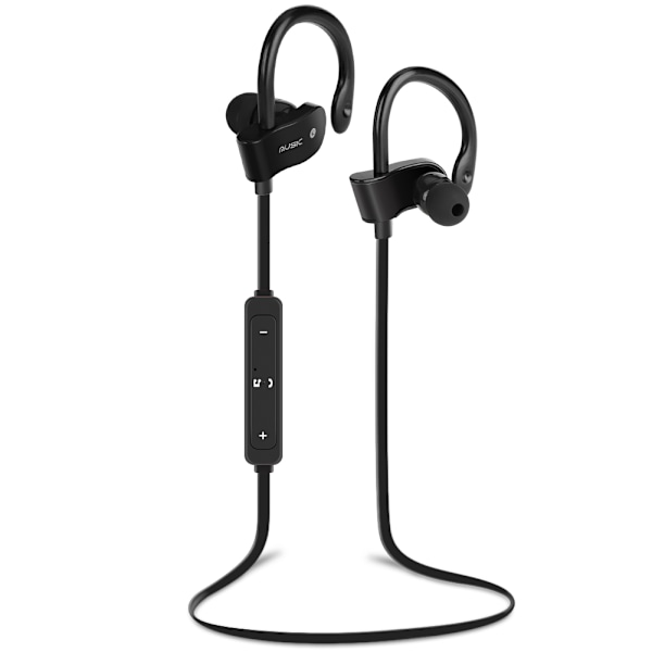 Trådløse Bluetooth-hovedtelefoner Stereo Sport Headset Earphone til iPhone Android Phone Black