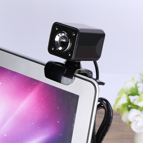 Webcam USB Webkamera Digital Video HD 12.0M Pixel Indbygget Mikrofon Sort