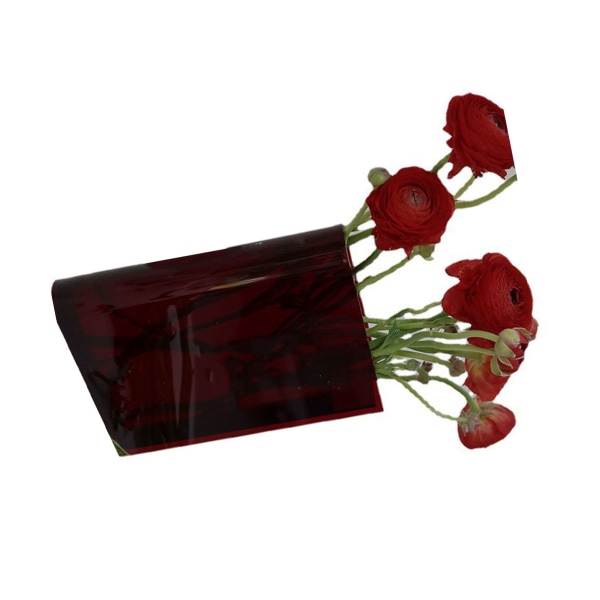 Bokvase for blomster, estetisk rominnredning, kunstnerisk, kulturell smak, dekorativ bokform blomster vase for hjem, soverom, kontor Brown (White Characters)