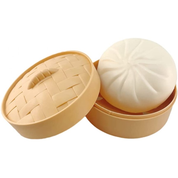 Udpak Steamed Stuffed Bun Squeeze Toy, Slow Rising Bun Squishies Simulation Decompression Toy, til børn og voksne