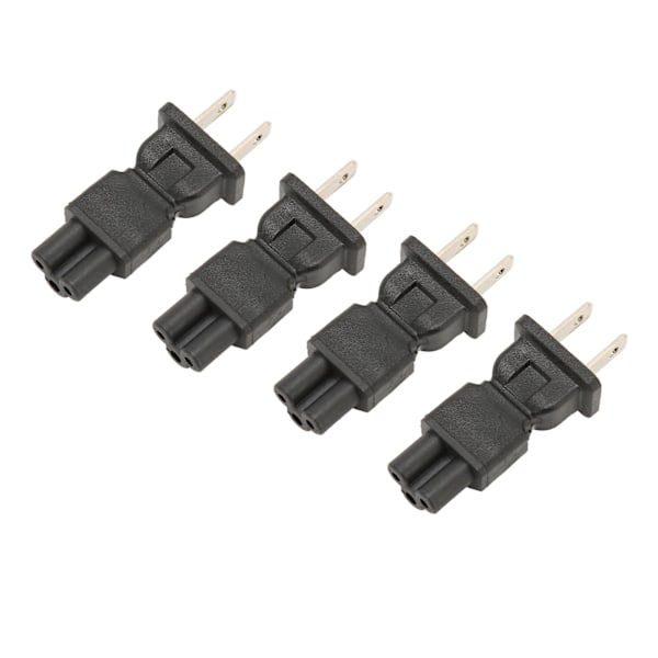 4 stk NEMA 1‑15P til IEC320 C5 strømadapter 15A  Plug and Play 2-polet AC bærbar strømomformer