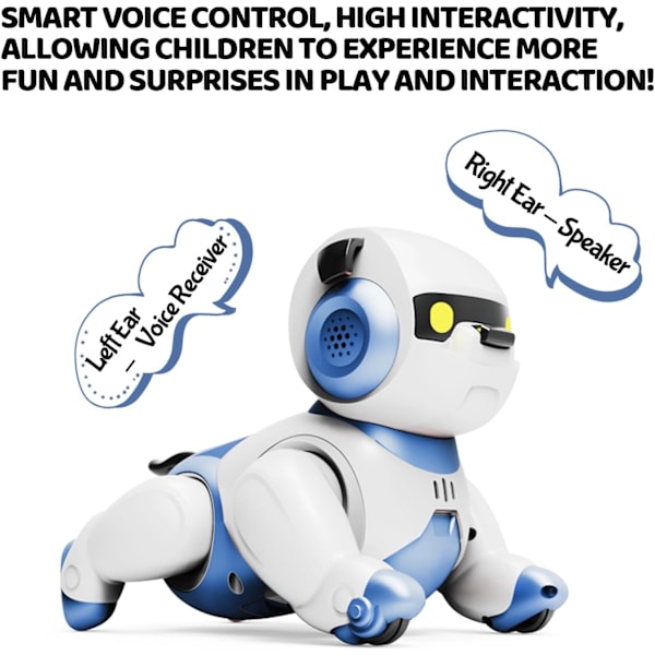 Smart interaktiv robot hundelegetøj til børn med stemme- og berøringsstyring Dansende kæledyr RC dyre legetøj til drenge og piger Realistisk mini kæledyr hund robot simulator