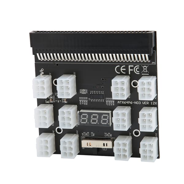Strömadapter Breakout Board Adapter PCB 12 ATX 2x3Pins Konverter 12V för HP PSU GPU Mining