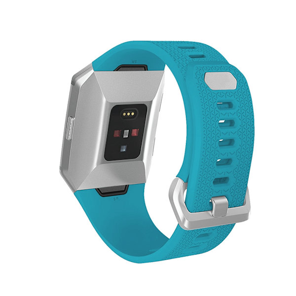 Silikonarmband för smartklocka, ersättningsarmband för Fibit Ionic (Teal Green L)