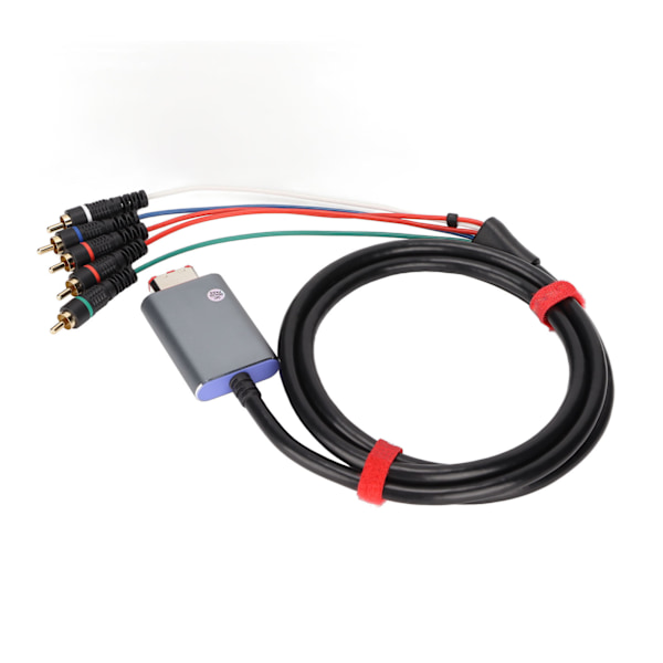 Komponentkabel 1,8 m/5,9 fod Dobbelt afskærmet Plug and Play Digital AV Output Komponent 5RCA YPbPr-kabel til GameCube