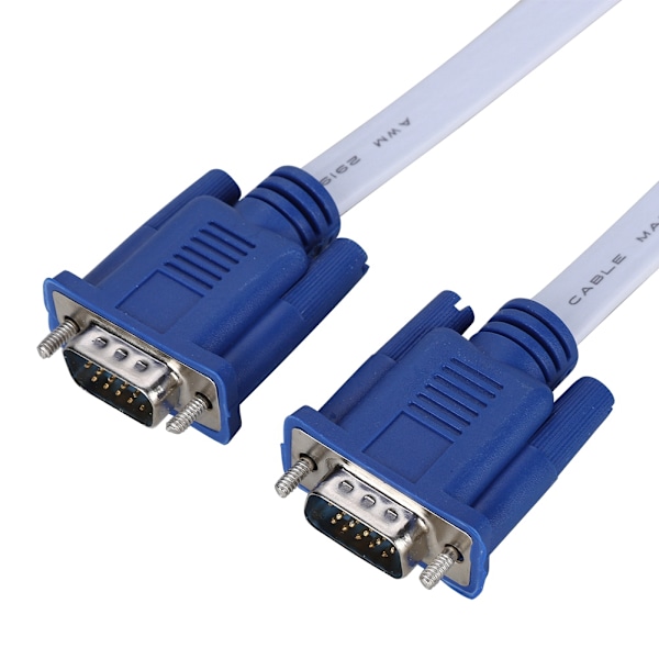 1,8 m VGA 3+6 ren koppar 15-stiftshane till hane platt bildskärm dator kabel anslutningsledning