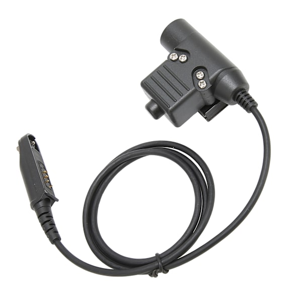 Hjälm Enkelsidig Headset Justerbara Militärhörlurar med U94 PTT för Baofeng UV9R UV9R PLUS UVXR BF9700(Brun )