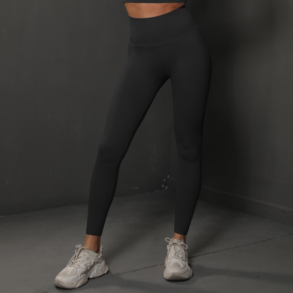 Butt Lifting Workout Leggings för kvinnor, Scrunch Butt Gym Seamless Booty Tight (L)