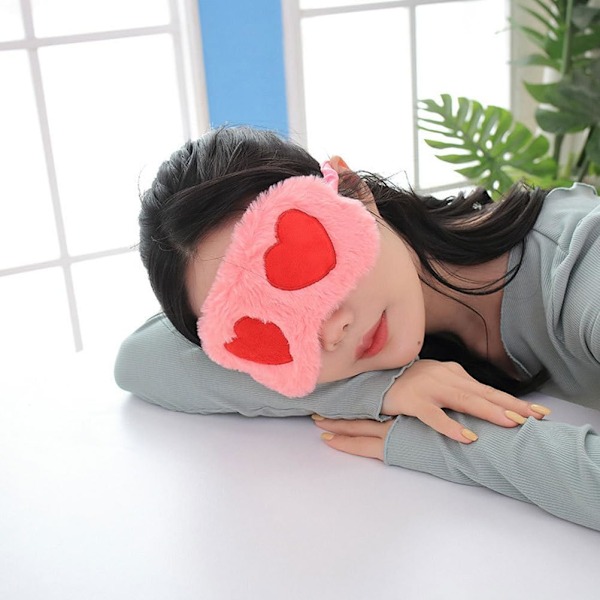 Sovmask 2st Söt Ögonmask Söt Nattbindel Ögonmask Flickor Sovmask Sovmask Ansiktsmask Hjärtformad Is-påse Sl