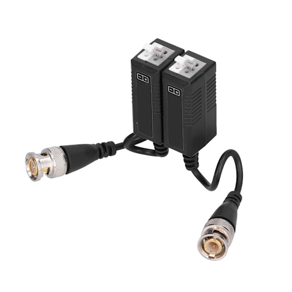 2 st vridna par-sändare 1080P AntiInterference Låg förlust Singel Passiv BNC-kontakter för AHD/HDCVI/HDTVI-signal