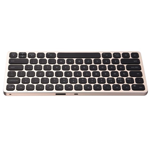 Bluetooth Trådlöst Trådbundet Tangentbord Touchpad Uppladdningsbart För IOS Android Windows Svart