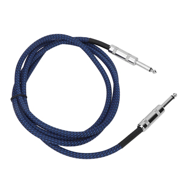 1/4 tum kabel gitarrkabel bas brusreducering flätning avskärmning 6,35 mm instrumentkabel för elektrisk gitarrförstärkare 1,8 m/5,9 fot