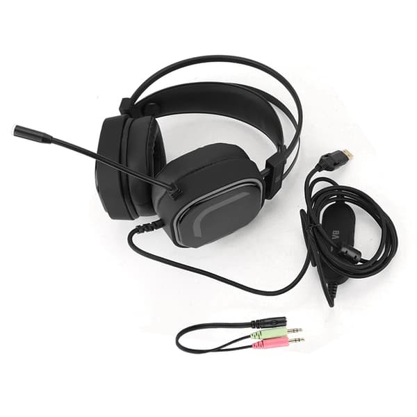 Högkvalitativt 3D virtuellt surroundljud VR-spelheadset (USB+3,5)