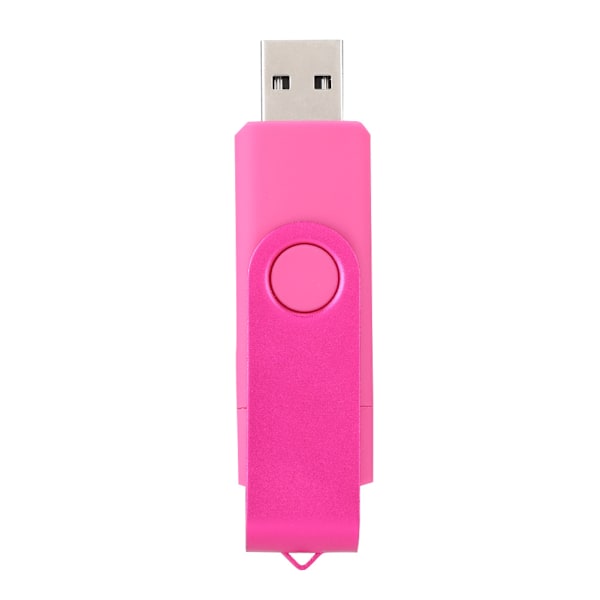 Rose Red Metal Rotation Portable USB Flash Drive High Speed U Disk Memory Stick (16G)