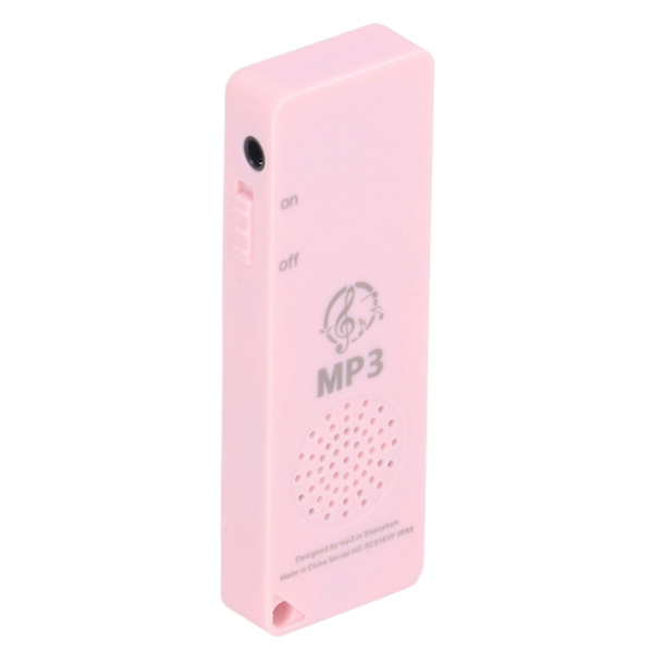 MP3-spelare med förlustfri ljudkvalitet, multifunktionell, bärbar, stödjer 64 GB minneskort, mini-MP3 för studenter, rosa