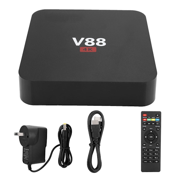 V88 1G+8G USB Smart TV BOX for Android 7.1 RK3229 Quad core CPU 2160P 5V 2A