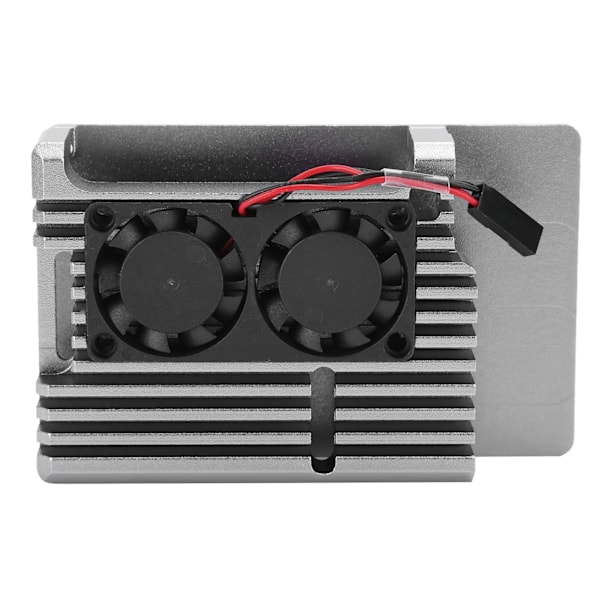 Aluminiumlegeringsskal för Raspberry Pi 4b, skyddande låda, kylflänskit med fläkt