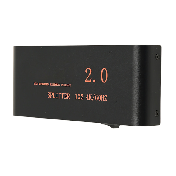 HD Multimedia Interface Splitter 1x2 1 in 2 Out 4K 60Hz 18.2Gbps HD Multimedia Interface Distributor Box 100‑240V EU Plug