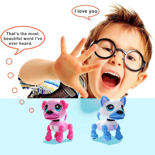 Smart Pet, Elektronisk Robot Hundeleker for Alder 3 4 5 6 7 8 År Gamle Jenter, Gaveidé for Barn ● Stemmestyring＆Intelligent Talking (Mørk Lilla)