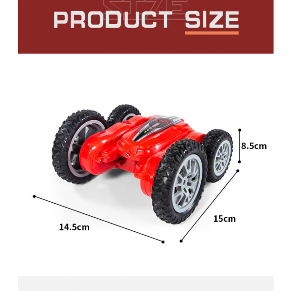 Sähköinen RC-auto - 2.4G 4WD RC-temppuauto, ohjaussauvaohjaus, eleentunnistus, 2 ladattavaa akkua, lahja pojille ja tytöille 6+