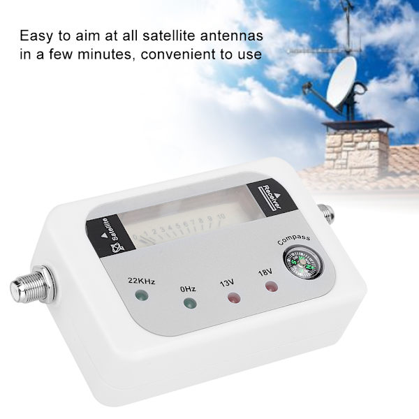 950~2150MHz Digital Satellitt Finder Signalstyrke Meter med LED Indikatorlys