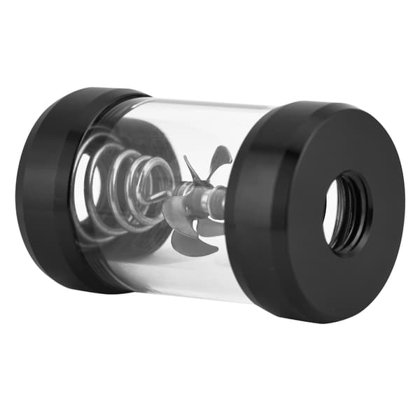 G1/4 gevind computer vandkølingssystem flow meter indikator metal udskiftning (sort)