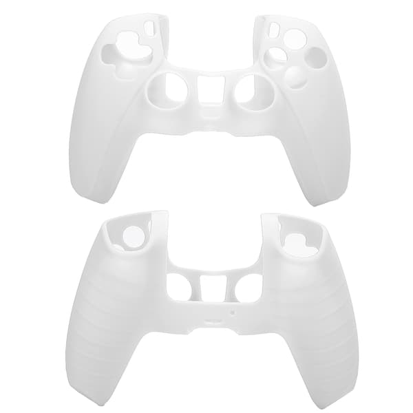 2 st Silikonskydd för PS5 Gamepad Dammtät Spelkontroll Hudskydd Vit