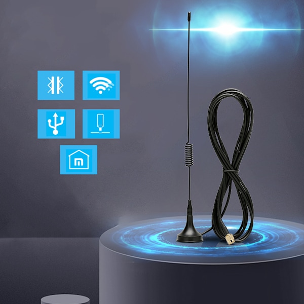 10 stk GSM 433Mhz antenne 5dbi SMA rett radio sugekoppantenne med tilkoblingskabel