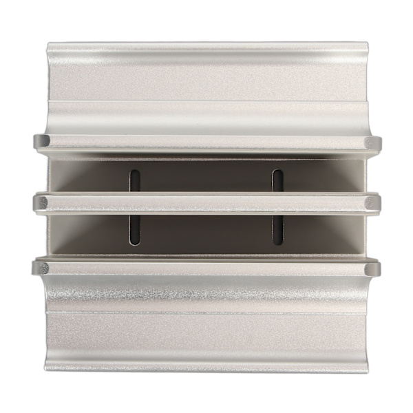 Vertikal Laptop Stativ 2 Spår Anodiserad Aluminiumlegering Justerbar Platsbesparande Laptop Hållare för 0,63 till 2,36 tum Tjock PC Silver Färg