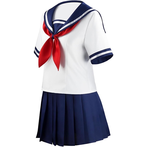 JK Cosplay Kostym Sjöman Marinblå Plisserad Kjol Anime Cosplay Kostymer Flickor Japansk Skola Plisserad Kjol Uniform JK Anime Skola M