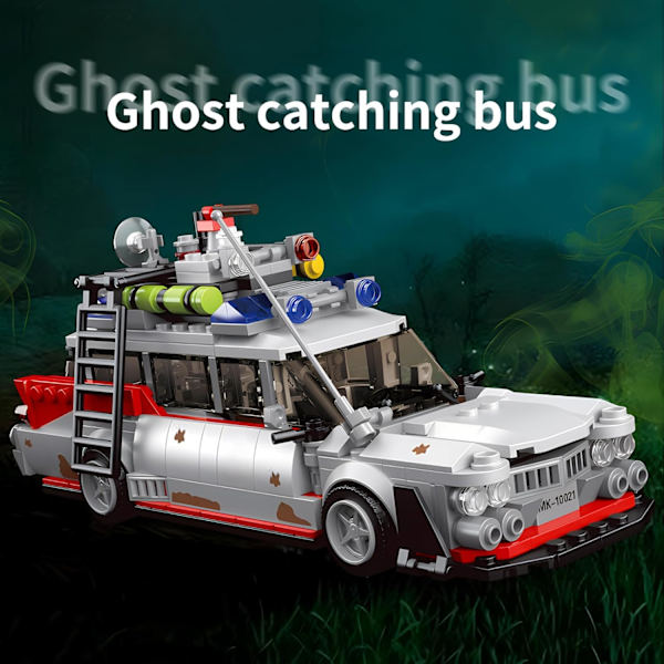 ecto 1 spökbilsbyggblockset för vuxna 636 delar, leksaksset för barn pojkar jul halloween tacksägelse