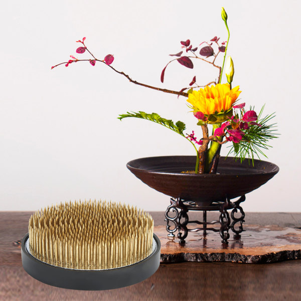 454 Needles Round Flower Kenzan Needle Holder Flower Arrangement Accessories SuppliesCopper Needle