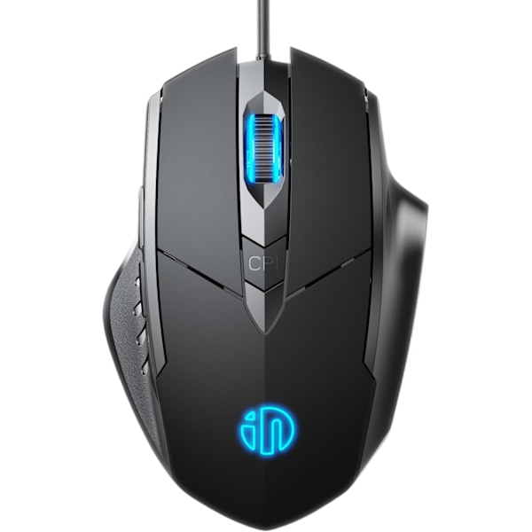 Trådløs Mus, Ergonomisk Design, 4 Nivåer DPI Justerbar og 6 Knapper, Optimert USB Trådløs Optisk Mus for PC Bærbar Datamaskin for Arbeid og Spill