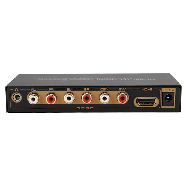 HDMI til HDMi Digital Audio Dekoding Dekoder Boks Konverter Adapter Svart