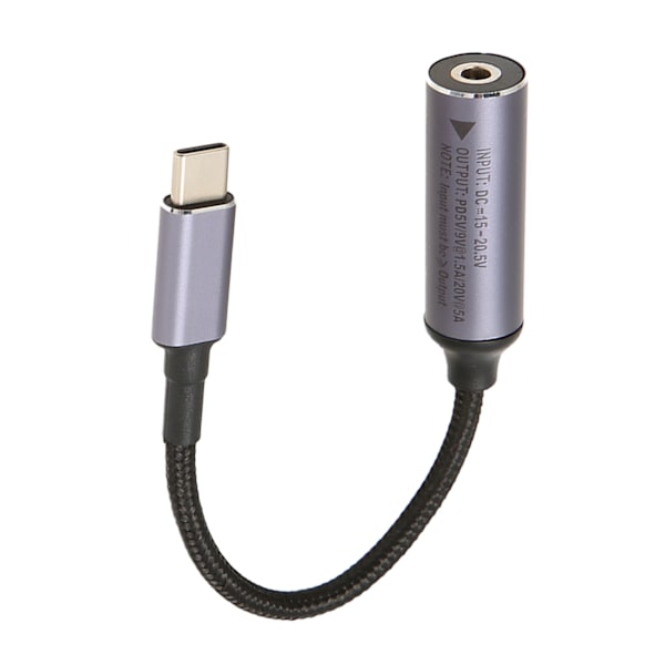 DC4.0mmx1.35mm naar Type C mannelijke voedingskabel Ondersteuning tot 100W Power PD oplaadkabel