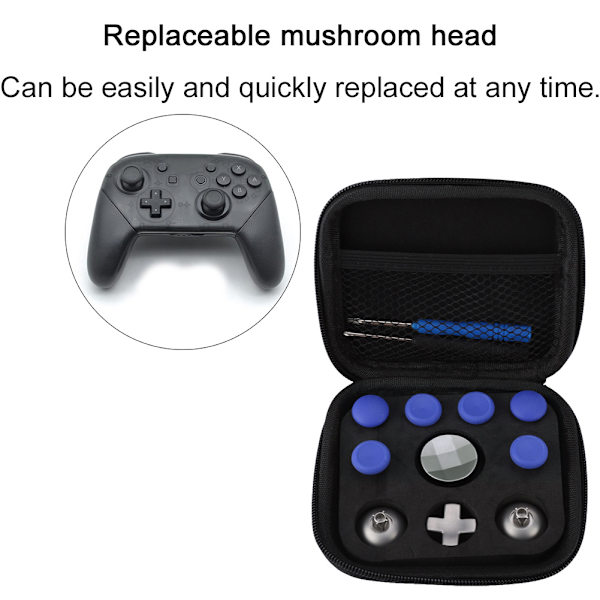 14PCS/Sæt Håndtag Knapper Udskift Kit Controller Nøgle til XBOX ONE ELITE/ PS4 / Switch(Blå)