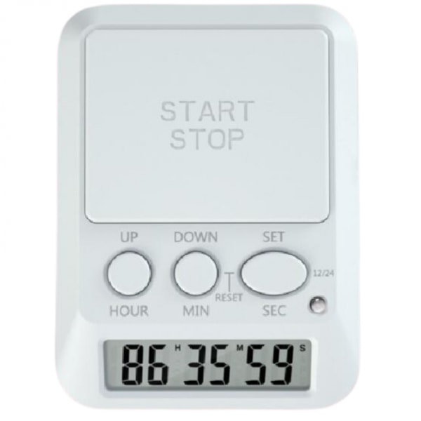 College Entrance Examination Timer,Kitchen Timers For Cooking With Count Up Countdown Timer,  Study Timers For Classroom Teacher Supplies.(White)