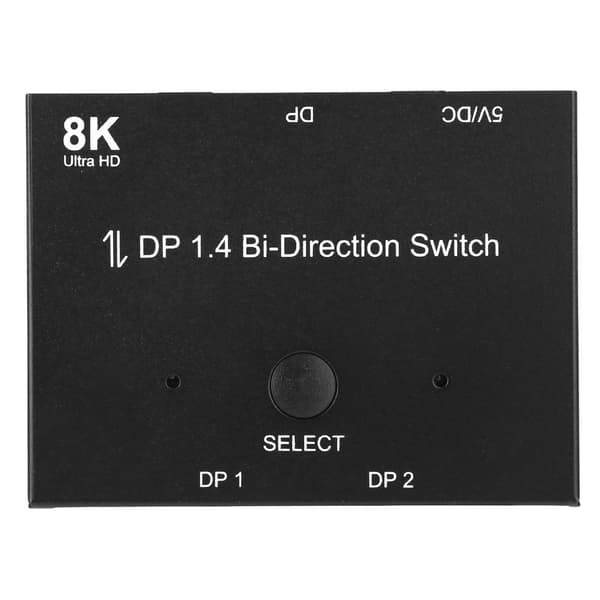 Bi-Direction Switch DP DisplayPort 1.4 8K ved 60Hz 32.4Gbps Hub Konverter Computer Tilbehør