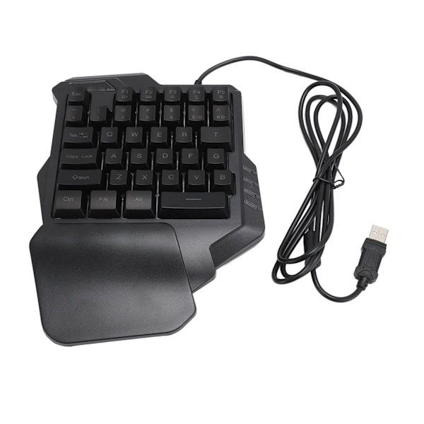 Enhands Gamingtangentbord 7 Färger RGB Bakgrundsbelysning Ergonomisk 35 Tangenter Bärbar Mini Gaming Tangentbord med handledsstöd för PC Gamer