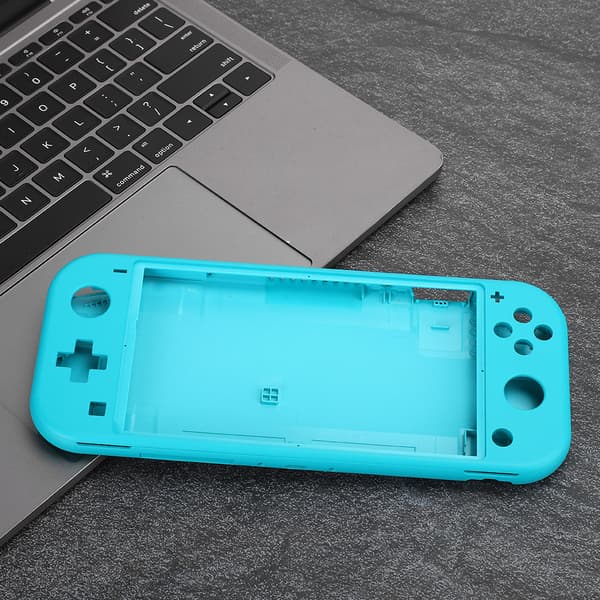 ABS-erstatningsskal til Switch Lite-konsol, hårdt hus, skal, knapper, kit, blå