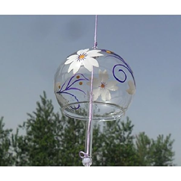 Furin Vindklokker Håndlaget Glass Bursdag Valentinsdag Bryllup Jubileum Hjem Kjøkken Kontor Dekor Hvit Saruka
