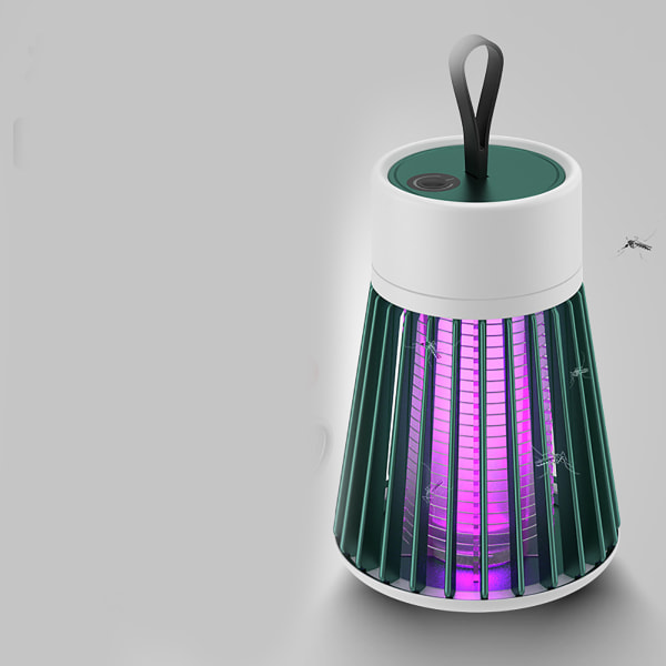 Mosquito Killer Lampe Lav støy Lav stråling USB Lading Multifunksjonell bærbar mygglampe for hjemmecamping[Lademodell] (Green)Type2