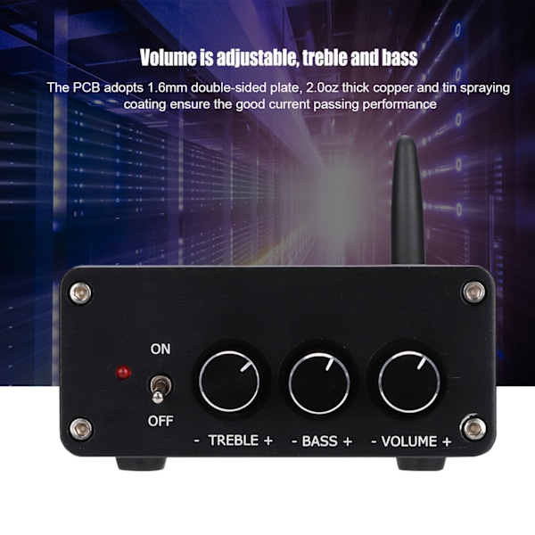TPA3116 LM1036 Klass D BT Digital Förstärkare Justerbar Ton Bas Diskant