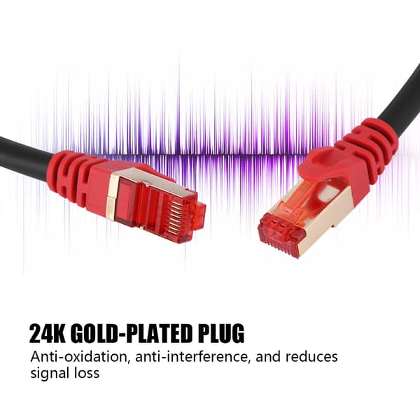 Cat7 Ethernet-kabel netværkskabel Lan RJ45 patchkabel 10GB (10M)
